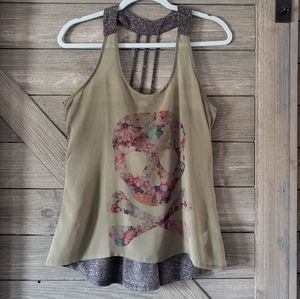 Ladies sheer skull tank size M from vanity.